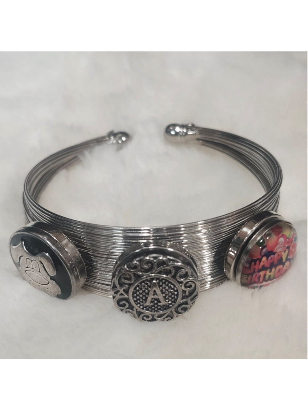 3 Snap Charm Bracelet Dog A Birthday